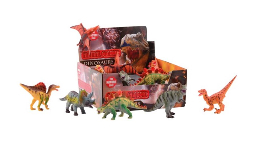 Dinosaurier 17 cm, 5-fach sortiert. 3+