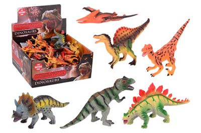 Dinosaurier 17 cm, 5-fach sortiert. 3+