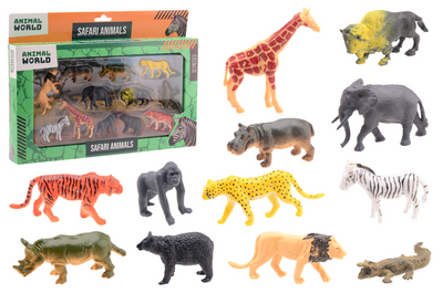 Johntoy Wildtier-Spielset 12-teilig im Karton