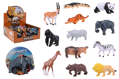 Johntoy Display Tierwelt Wildtiere, 12 sortiert