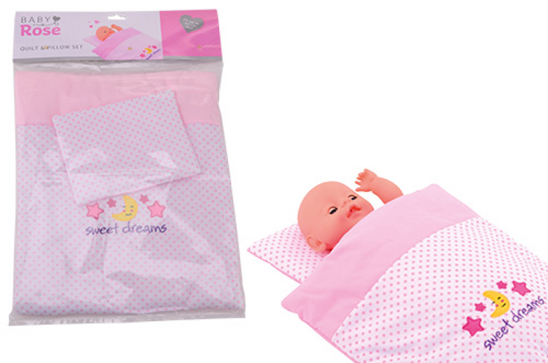 Baby Rose Doll Deken und Kissen Set