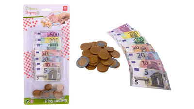 Euro-Spielgeld auf Karte.