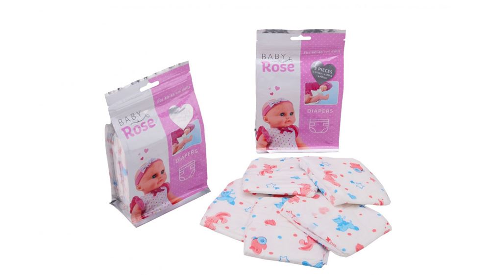 Baby Rose Windeln in Tasche, 5st.