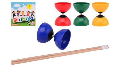 Outdoor Fun Diabolo gefärbt mit Holzstöcken