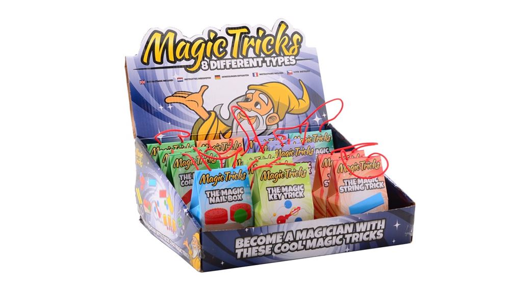 Zaubertricks im Display, 8-fach sortiert. 5+