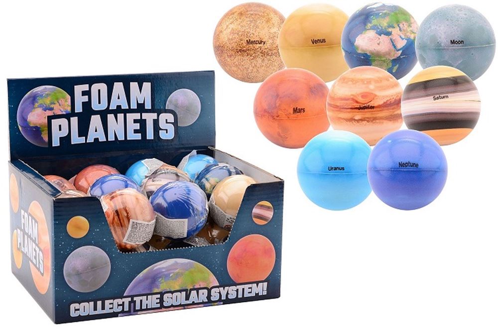 Explorer-Planetenball, 6 cm. 9 Sortiment.