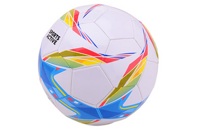 Sportaktives Kunst legt Fußball