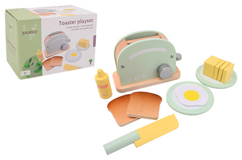 Jouéco spielset Toaster Junior 18,5 x 13 cm Holz 6-teilig
