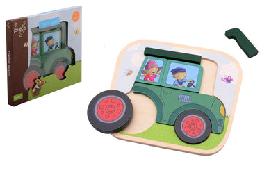 Johntoy jouéco® fien teun Traktor-Puzzle aus Holz