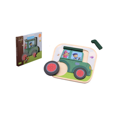 Johntoy jouéco® fien teun Traktor-Puzzle aus Holz