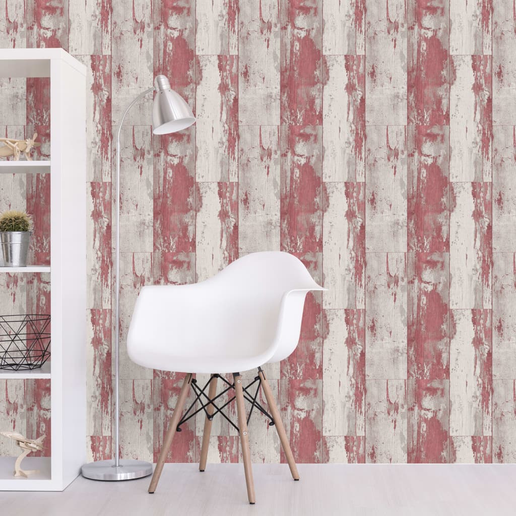 Niederländische Wandverkleidung Niederländische Wandverkauftapete Holz Rot und Beige