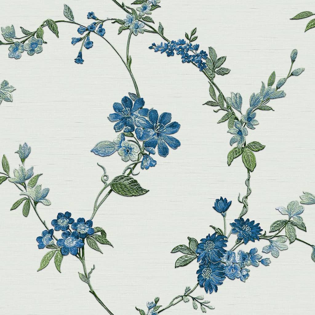 Niederländische Wandverkaufsabdeckungen Niederländische Wandverkleidung Wallpaper Blume Hell Blau