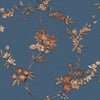 Niederländische Wandverkleidung niederländische Wandverkleidung Tapete Blume Dunkelblau und Bronzefarbe