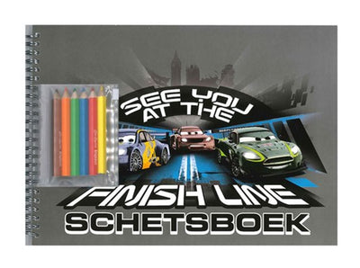 Skizzenbuch „Autos“ mit Vorlage