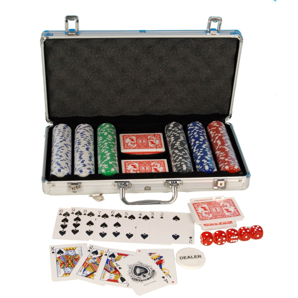 Basic -Poker -Set im Aluminiumkoffer
