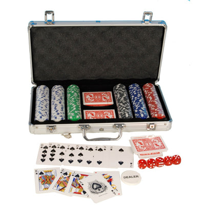 Basic -Poker -Set im Aluminiumkoffer