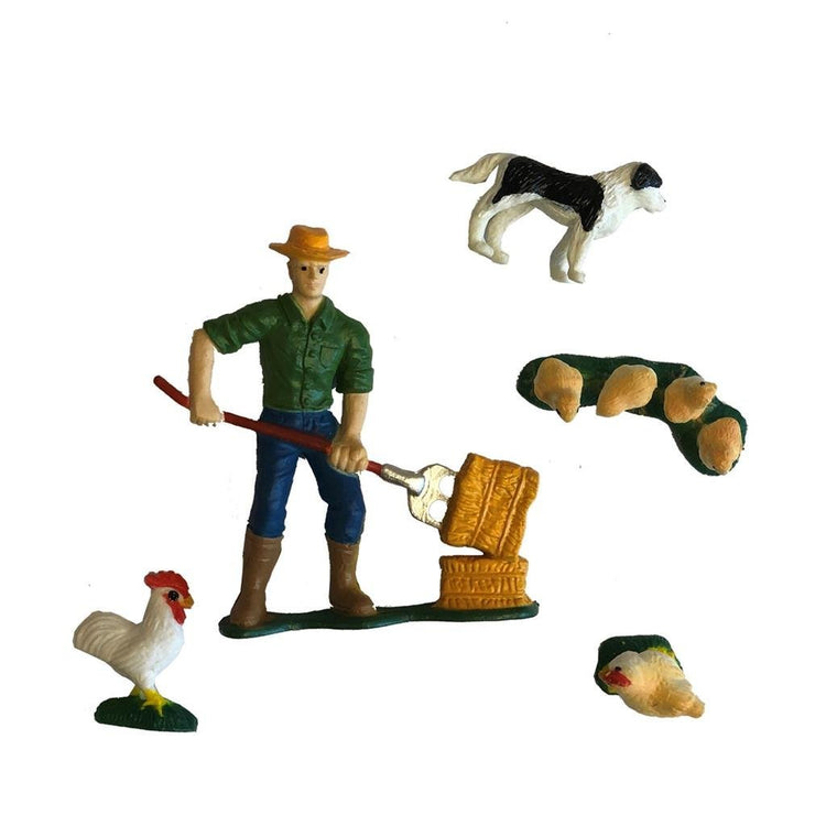 Niederländische Farm Holländische Bauernburgen mit Nutztieren 5-teilig