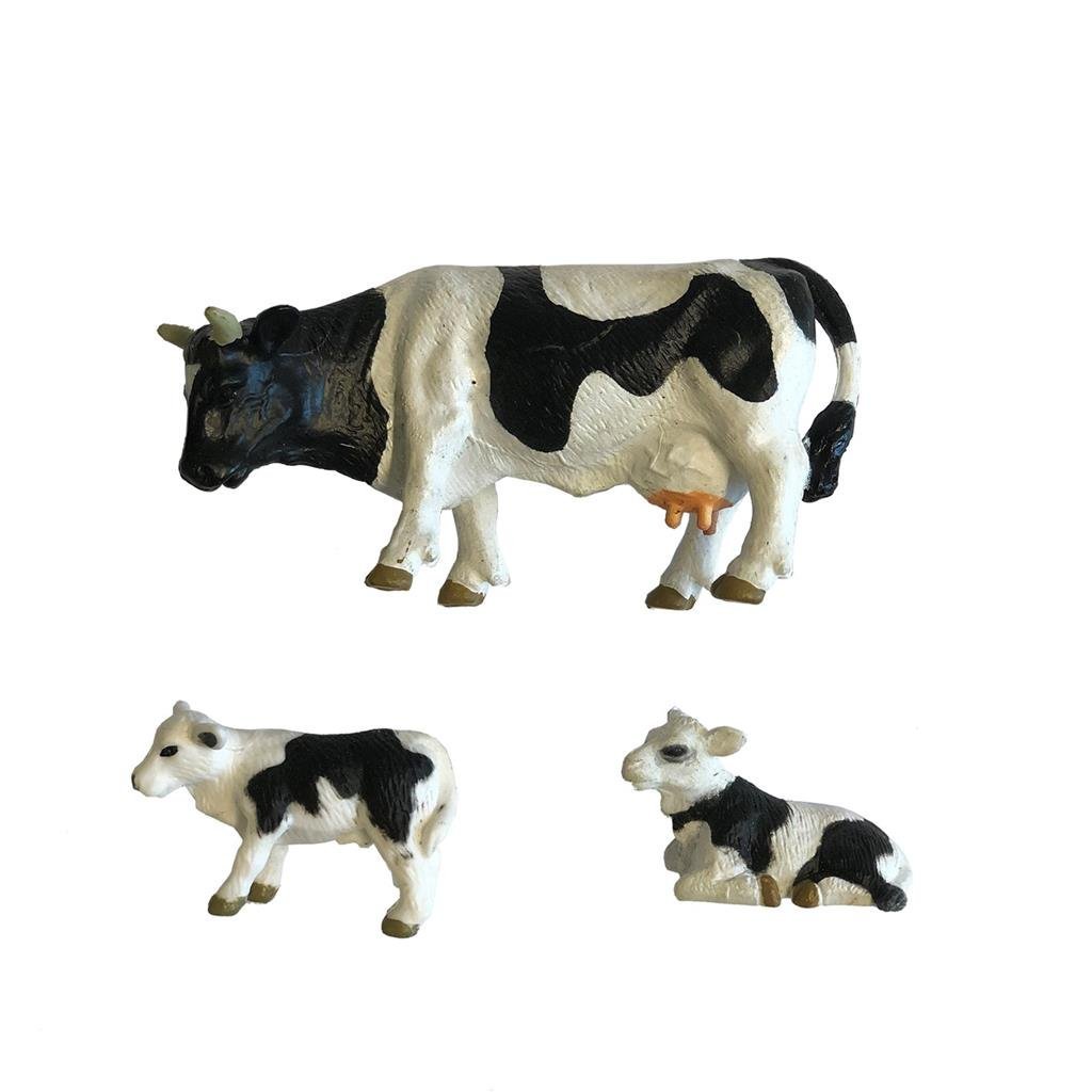 Niederländische Farm Dutch Farm Cow mit Kälbern 3-teiliger Kälber