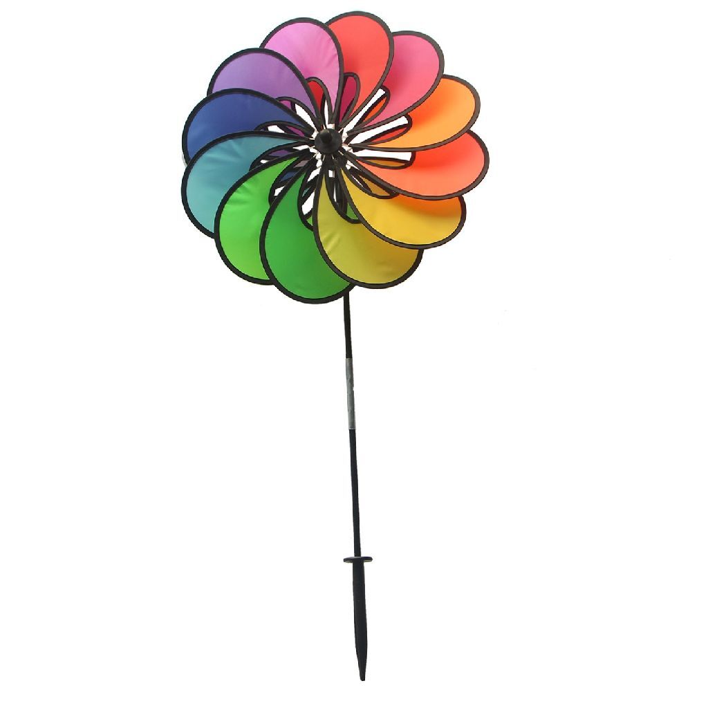 Rhombus Rhombus Blume Regenbogen Windfänger 48x73 cm