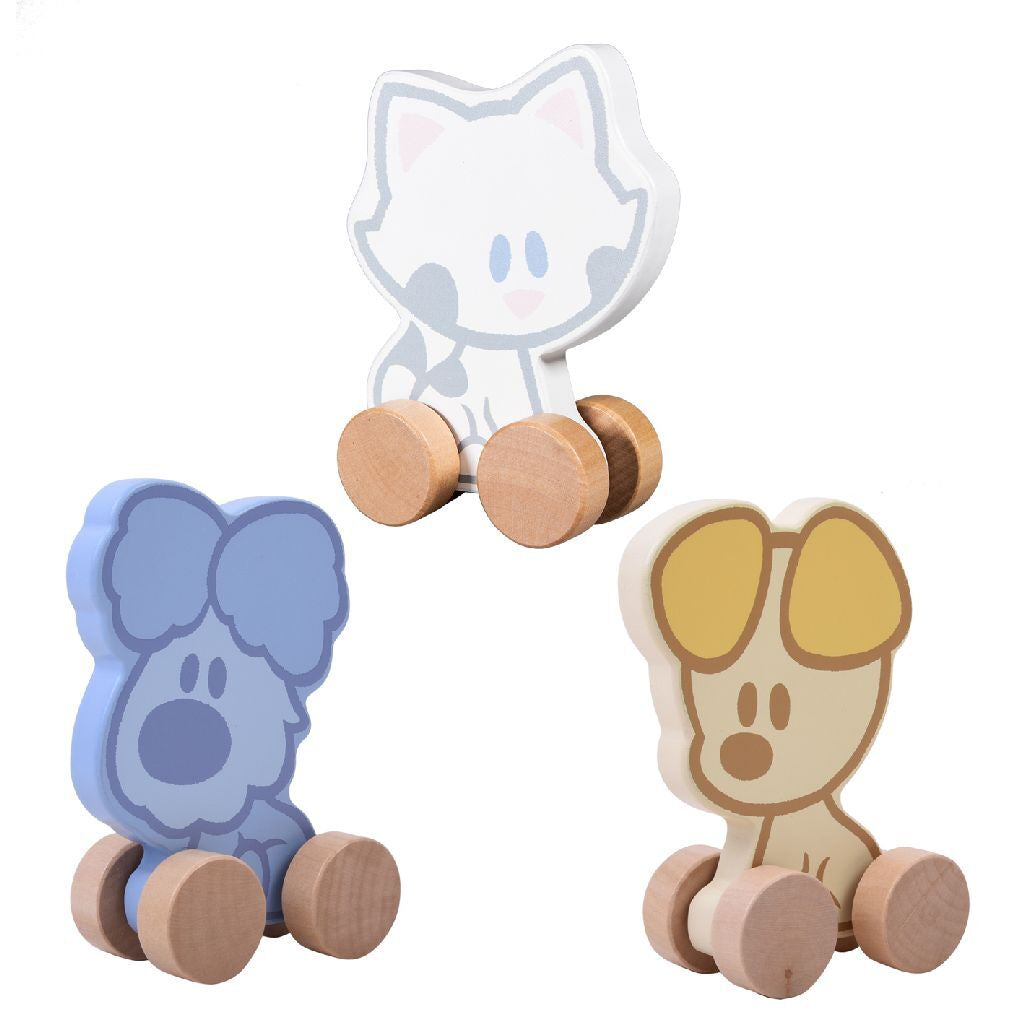 Woezel und Pip Rubo Toys Baby-Holzradfiguren sortiert