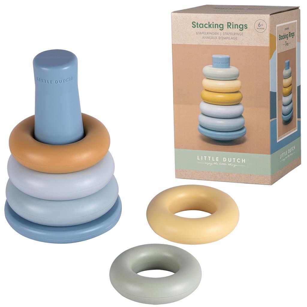 Kleine holländische Stapelringe blau