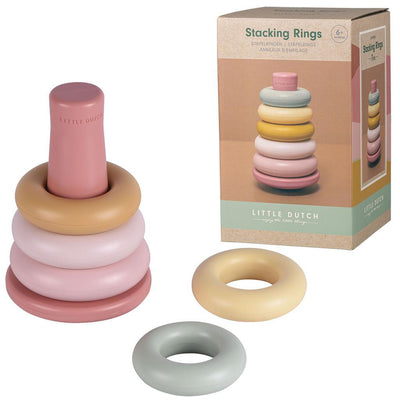 Kleine holländische Stapelringe rosa