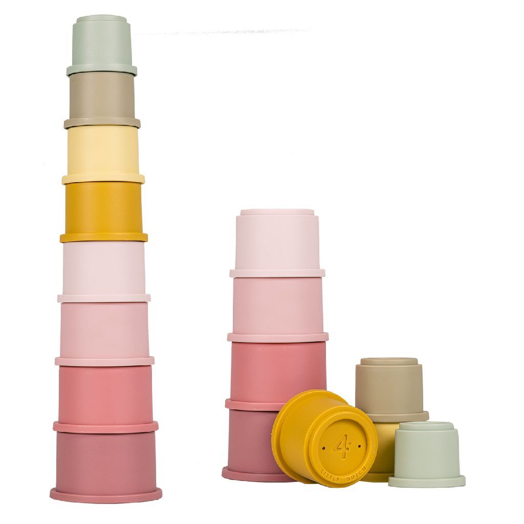 Kleine niederländische Stapelbecher rosa
