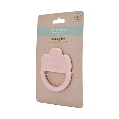 Kleiner holländischer Silikon-Beißring Blume rosa