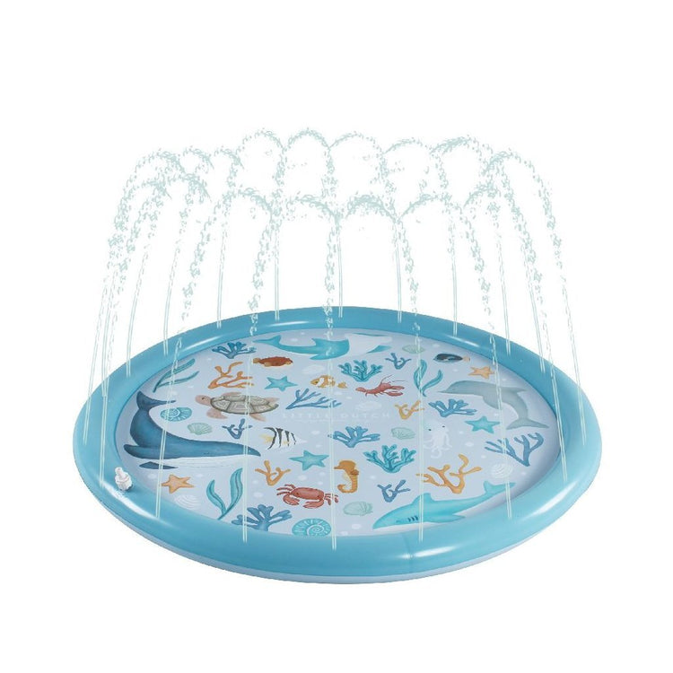 Kleine niederländische Ozeanträume Wasserspelmat Blue, 150 cm