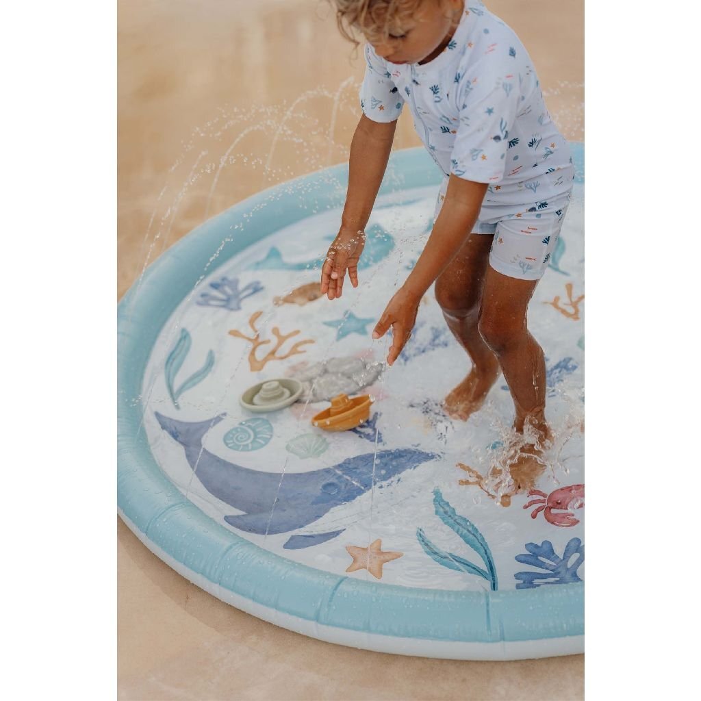 Kleine niederländische Ozeanträume Wasserspelmat Blue, 150 cm