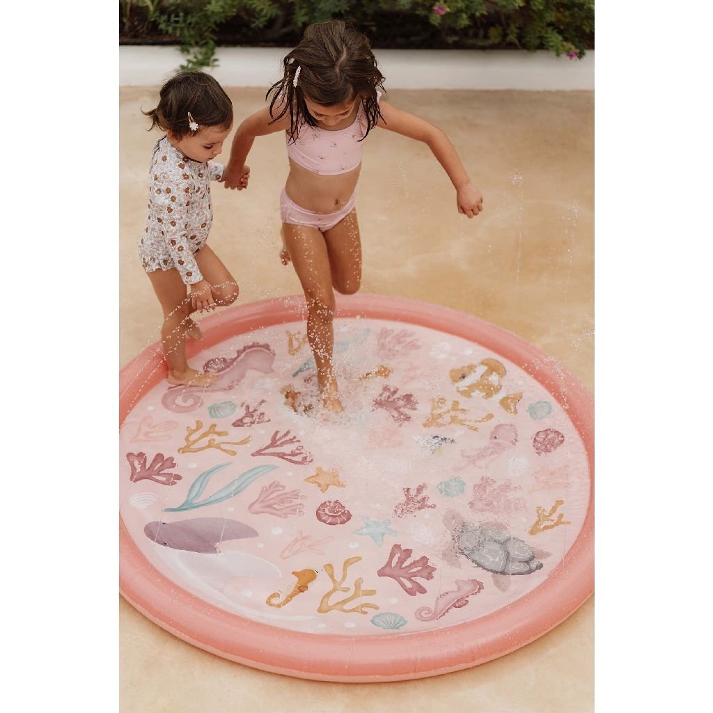 Kleine niederländische Ozeanträume Wasserspiel Mat Pink, 150 cm
