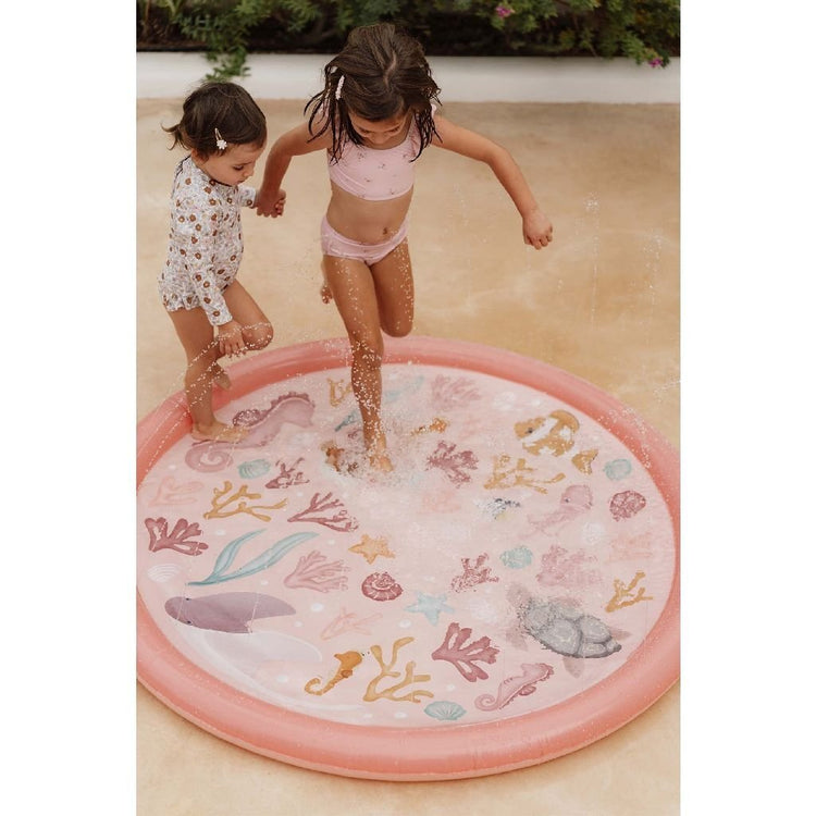 Kleine niederländische Ozeanträume Wasserspiel Mat Pink, 150 cm