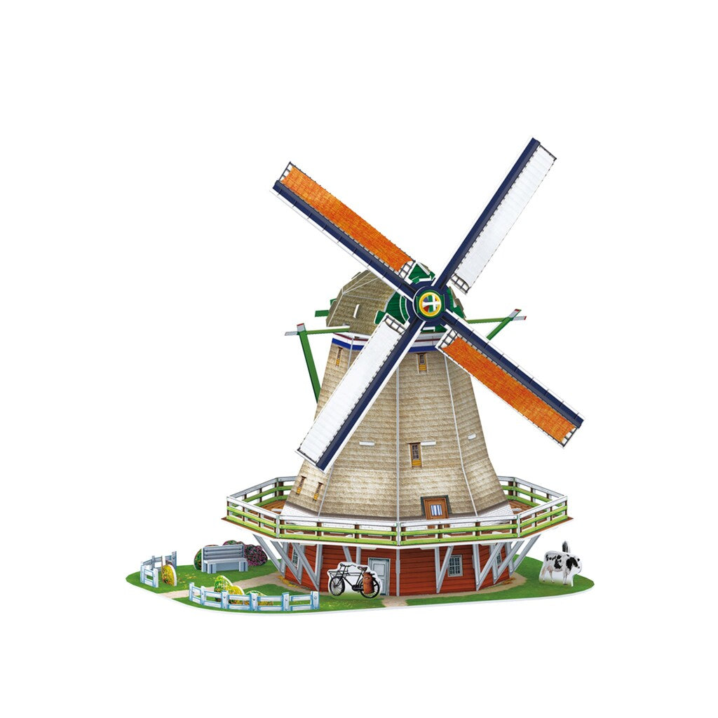 Kubisch lustige Kubikfun 3D -Puzzle Niederländische Windmolen 61 Teile