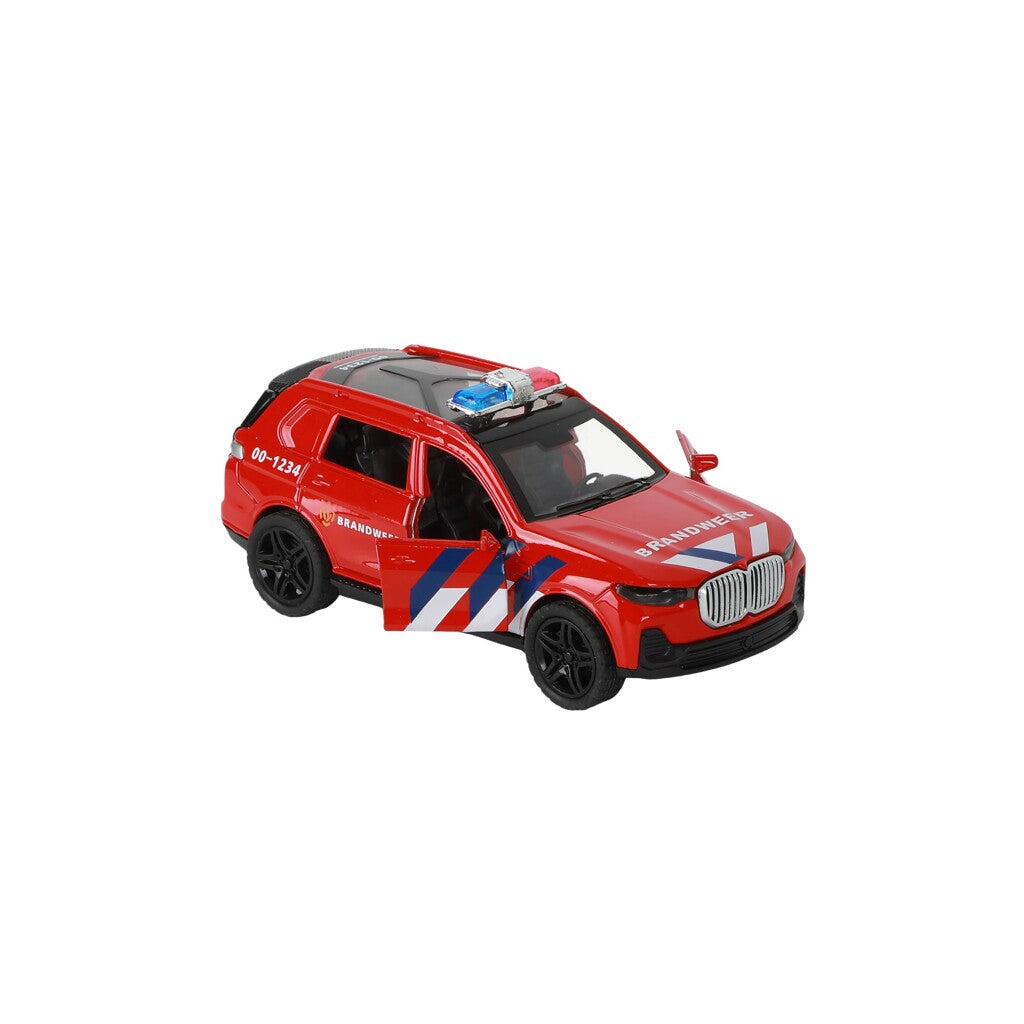 112 Pull-Back Fire Brigade SUV 1:36 + Licht und Klang