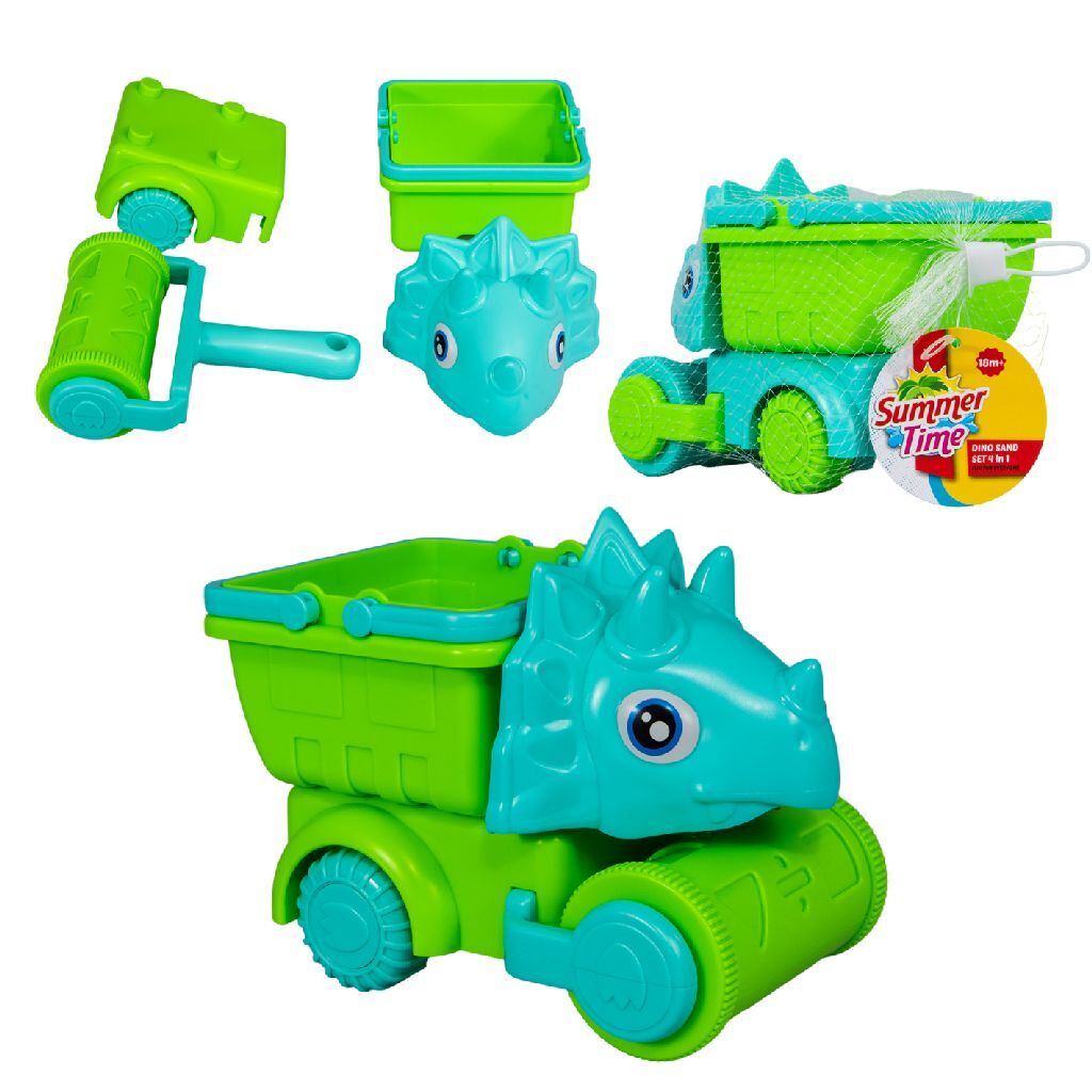 Sommerzeit Dino Sandset 4in1 verschiedene Farben