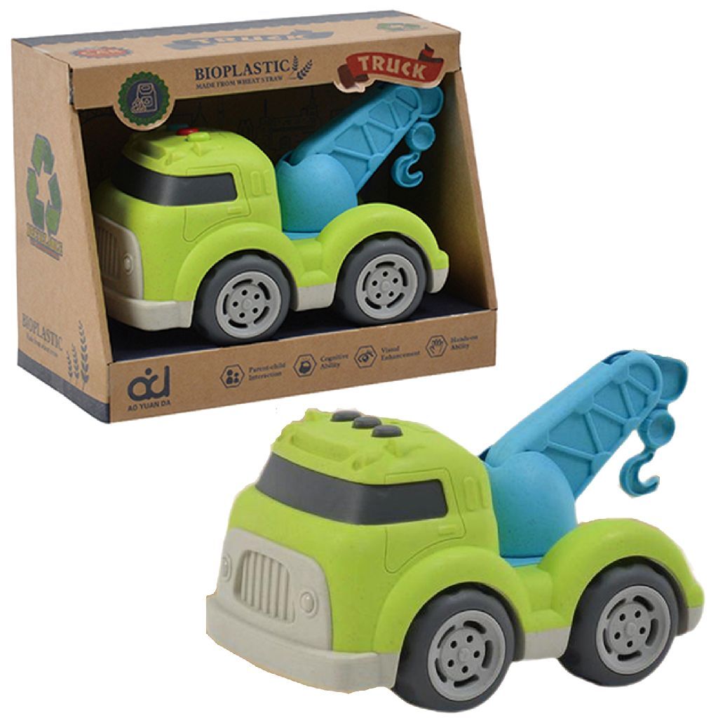 Andere Marken Bioplastischer Schleppwagen 18 cm blau grün