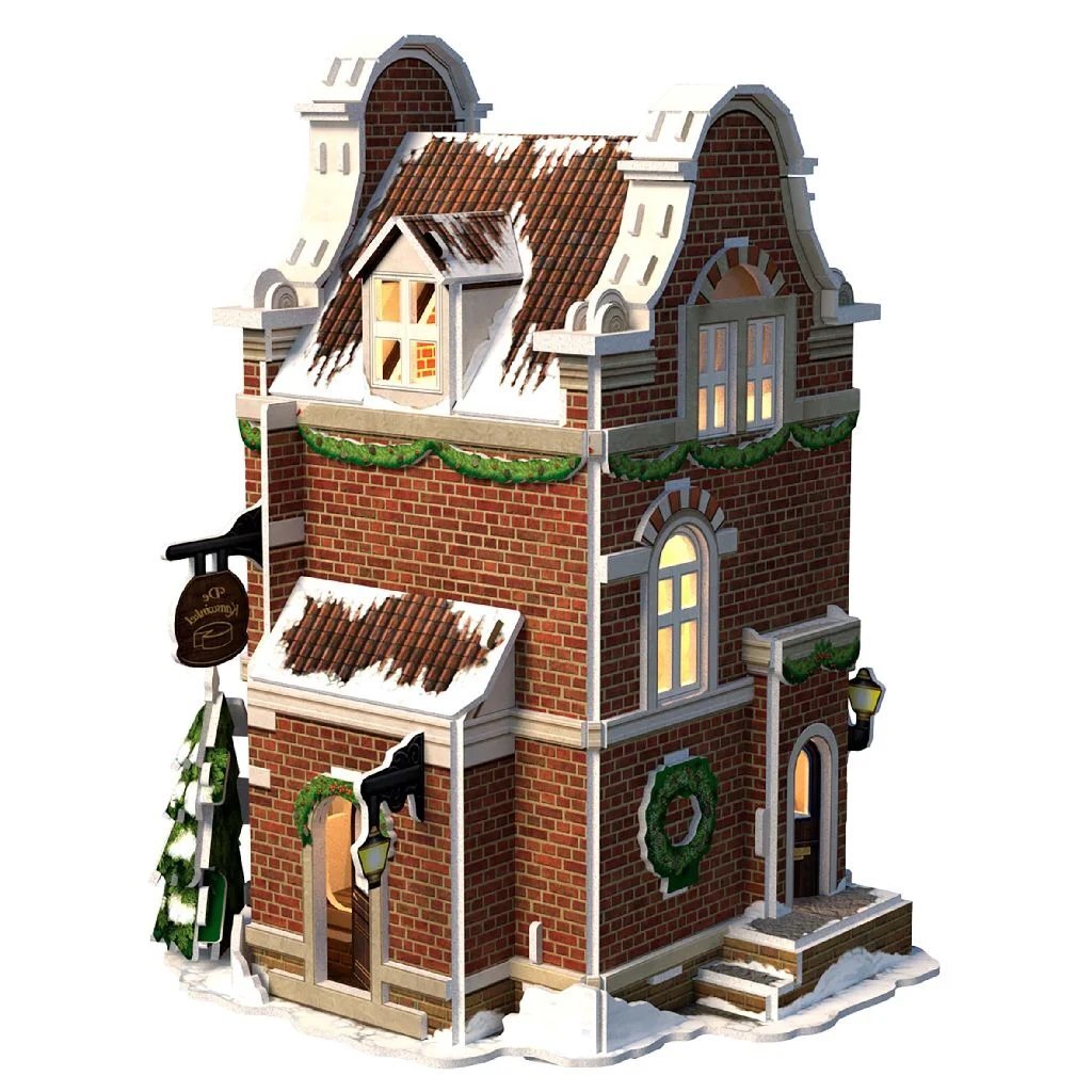 Kubisch lustig kubisch lustig 3d puzzle niederländische haus winter käsegeschäft + leichte 60 stücke