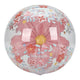Kleine niederländische rosa Blumen Strandball 3D -Figur, 35 cm