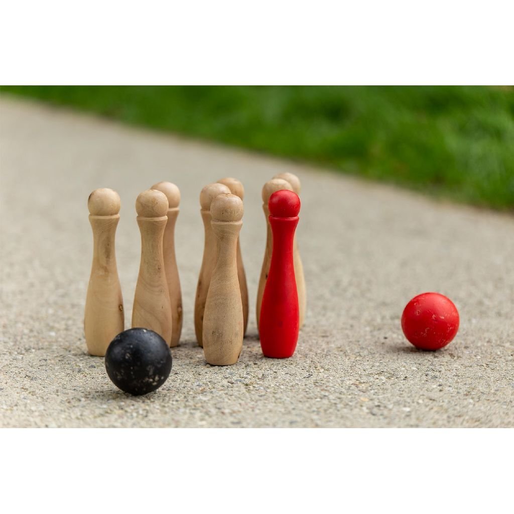 Outdoor -Spielgarten Bowling Holz