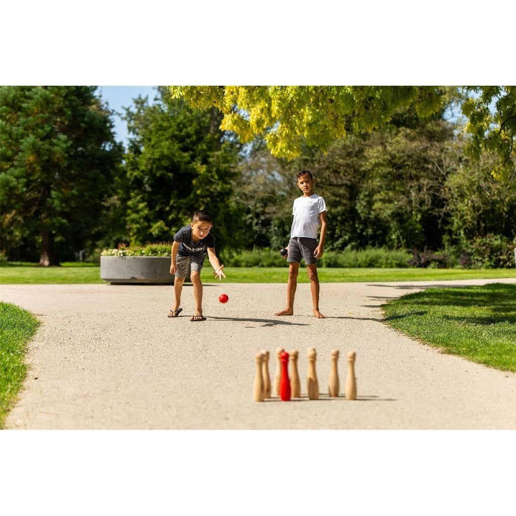 Outdoor -Spielgarten Bowling Holz