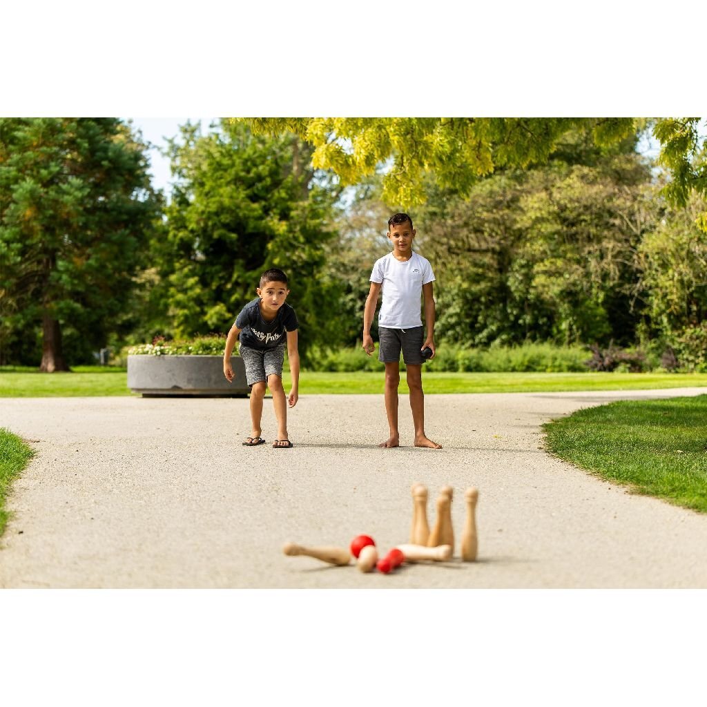 Outdoor -Spielgarten Bowling Holz