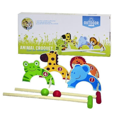Outdoor spielen Outdoor -Holztiere Krocket Krocket