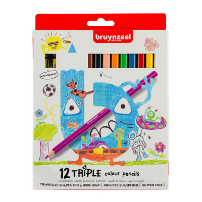 Bruynzeel Kinder dreifarbige Bleistifte Set 12