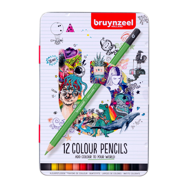Bruynzeelfarbene Stifte können, 12 Farben