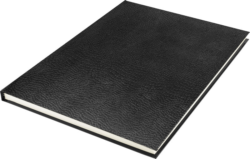 Kangaro K-5321 Sketchbook A4 Creme 120gr Blanco Paper, 140 Seiten Hardcover-Abdruck Schlange Schwarz
