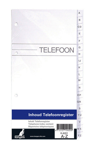 Kangaro Kangaro K-6201 Inhalt für Telefonregister A-Z 4-Gaats