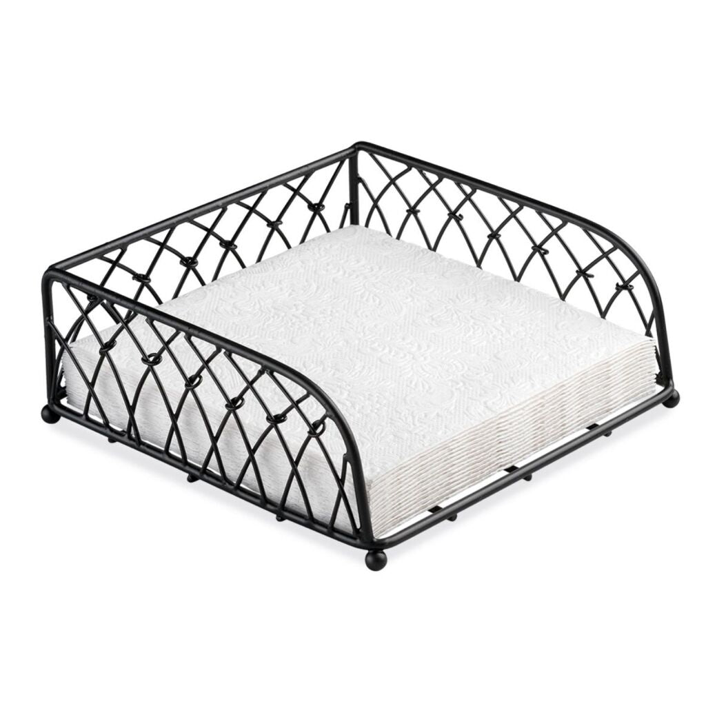 Ambiente Ambiente Serviettenhalter 18x18x7 cm Schwarz