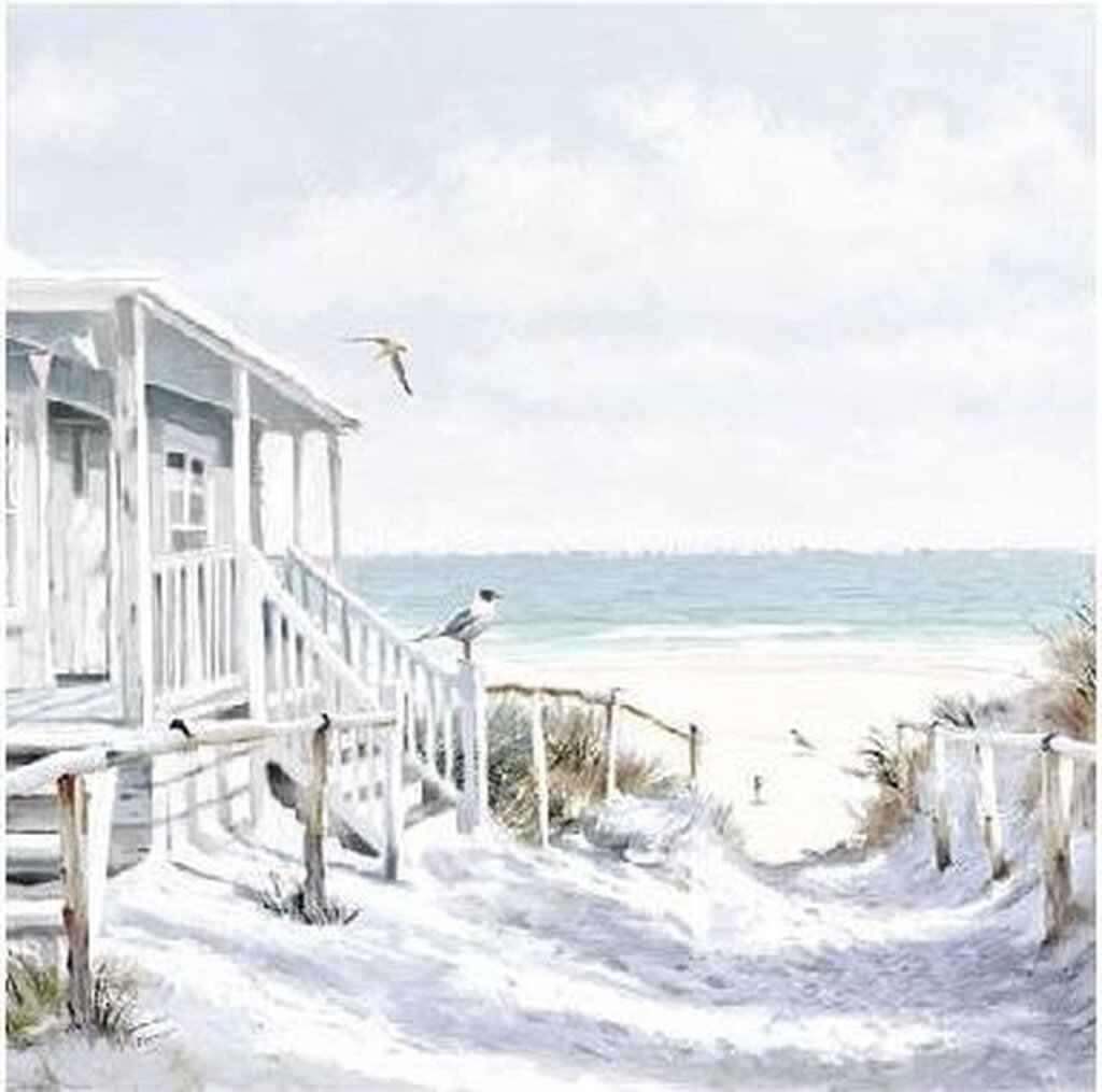 Ambiente Ambiente Servietten 25x25 cm Strandkabine