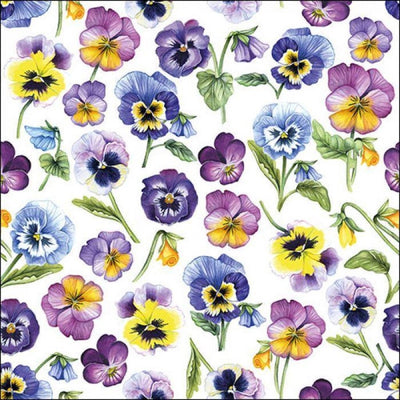 Ambiente Ambiente Servietten 33x33 cm Pansy über die Frühlingsfeder überall