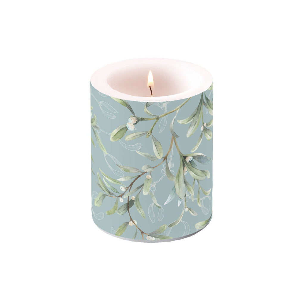 Ambiente Ambiente Stub Kerze Mistel alle etwa 10x12 cm Grün